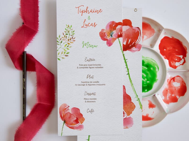 Faire-part de mariage – Collection coquelicot Faire-part de mariage - Collection coquelicot