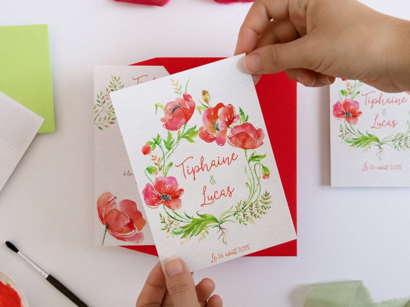Faire-part de mariage – Collection coquelicot Faire-part de mariage - Collection coquelicot