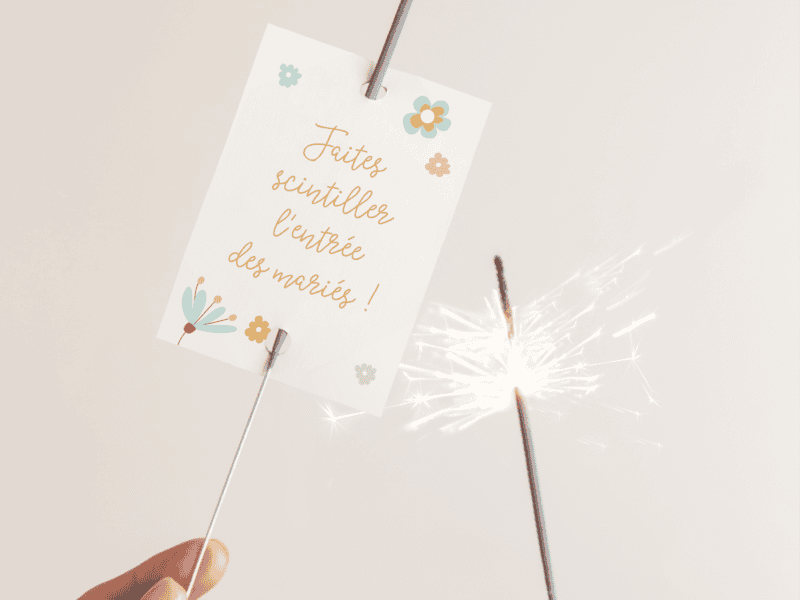 Étiquettes pour cierge magique - Pastel