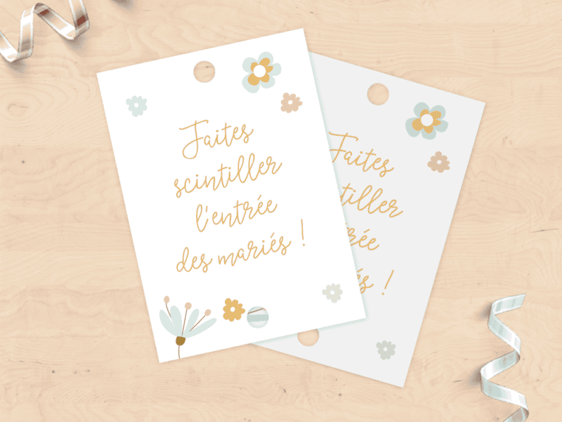 Étiquettes pour feu de Bengale - Pastel