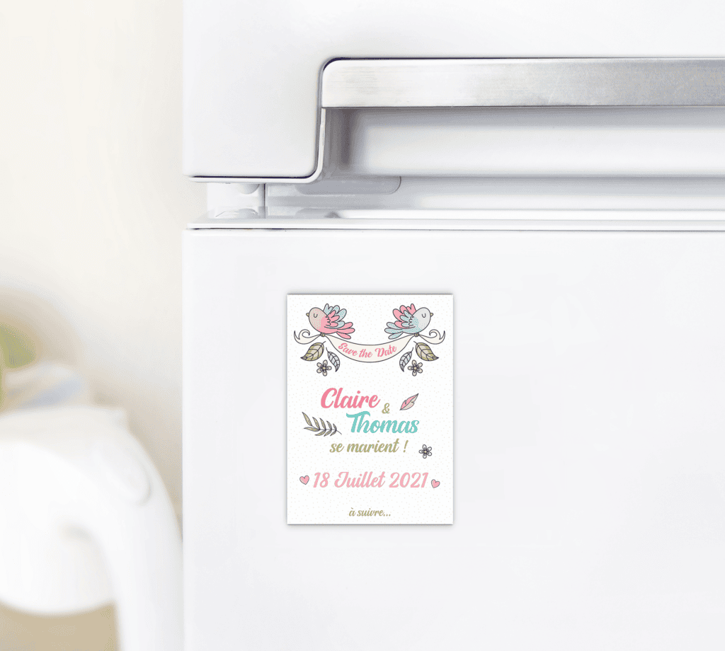 Faire-part de mariage magnet - Save the Date personnalisé