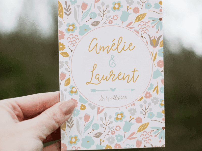 Faire-part de mariage – Pastel Faire-part de mariage - Pastel