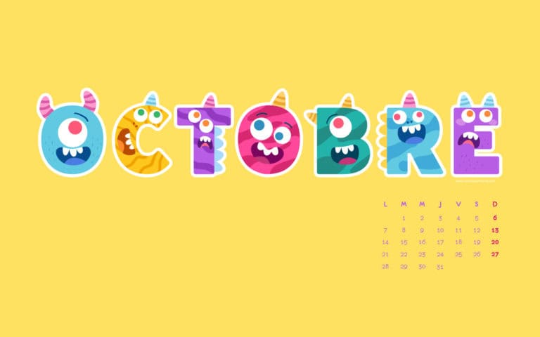 Calendrier d'Octobre 2019 (Freebies & Printable) 1 Calendrier d'octobre 2019 à télécharger