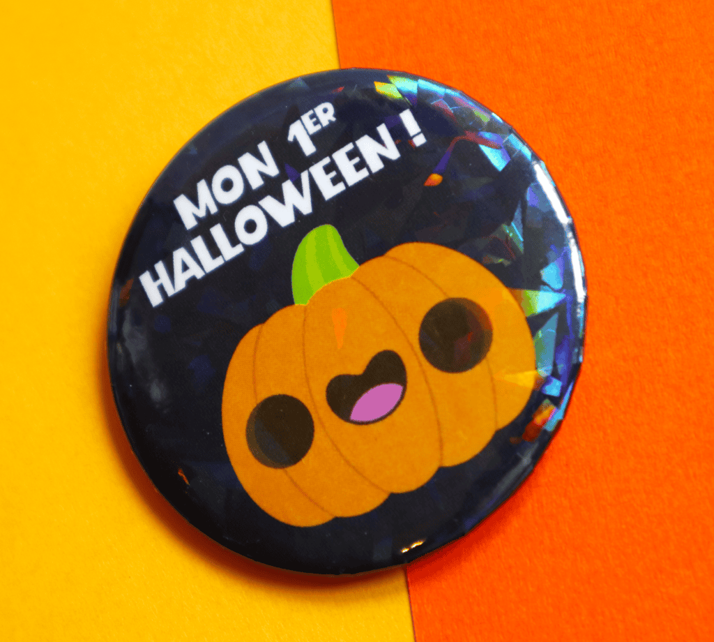 Badge "Mon 1er Halloween" pour photo souvenir de bébé