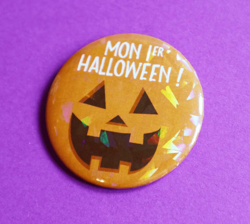 Badge "Mon 1er Halloween" pour photo souvenir de bébé