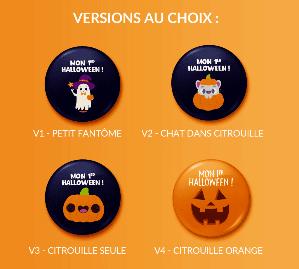 Badge "Mon 1er Halloween" pour photo souvenir de bébé