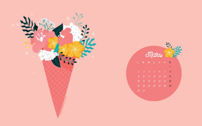 Calendrier Mars 2020 à télécharger