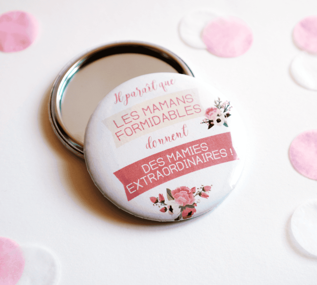 Miroir de poche annonce grossesse grand-mère - Les mamans formidables donnent des mamies extraordinaires !