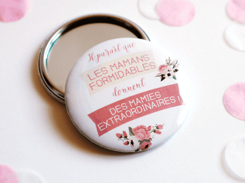 Miroir de poche annonce grossesse grand-mère - Les mamans formidables donnent des mamies extraordinaires !