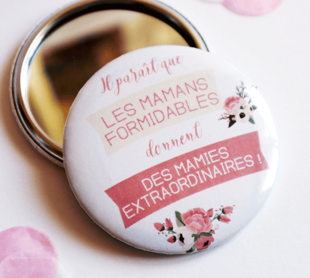 Miroir de poche annonce grossesse grand-mère - Les mamans formidables donnent des mamies extraordinaires !