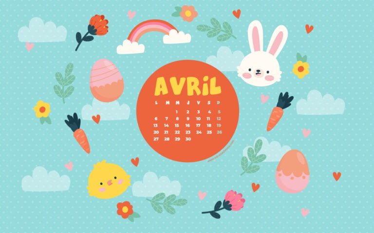 Calendrier d'Avril 2020 + coloriage à imprimer (Freebies & Printable)