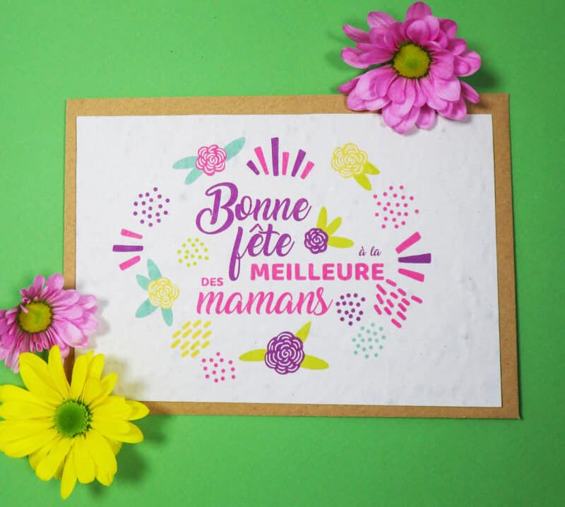 Carte à planter pour cadeau maman – Fête des mères