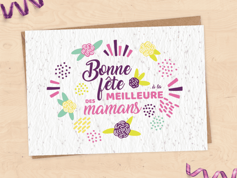 Carte à planter pour cadeau maman - Fête des mères