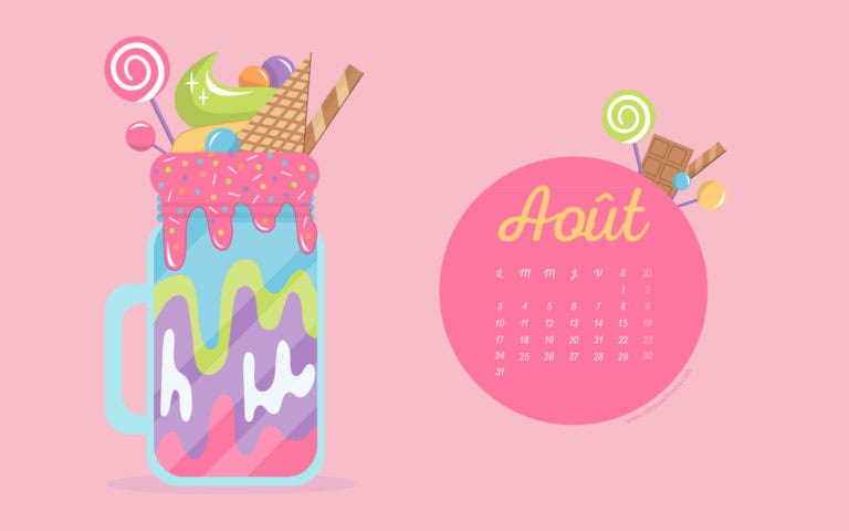 Calendrier d'Août 2020