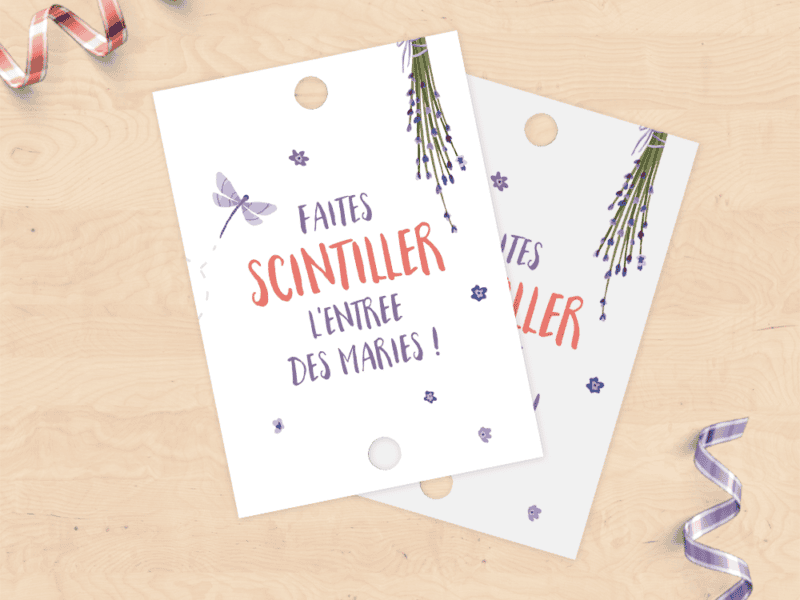 Étiquettes pour cierge magique - Provence