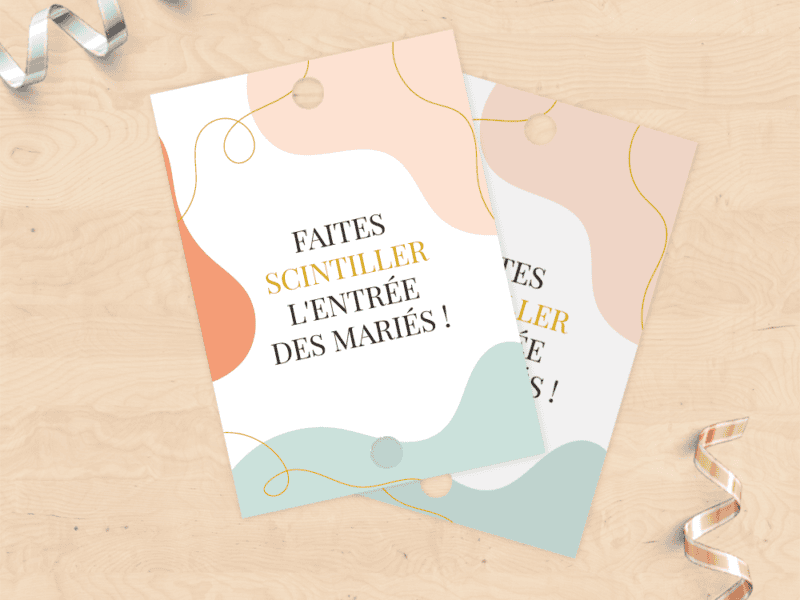 Étiquettes pour cierge magique - Abstrait