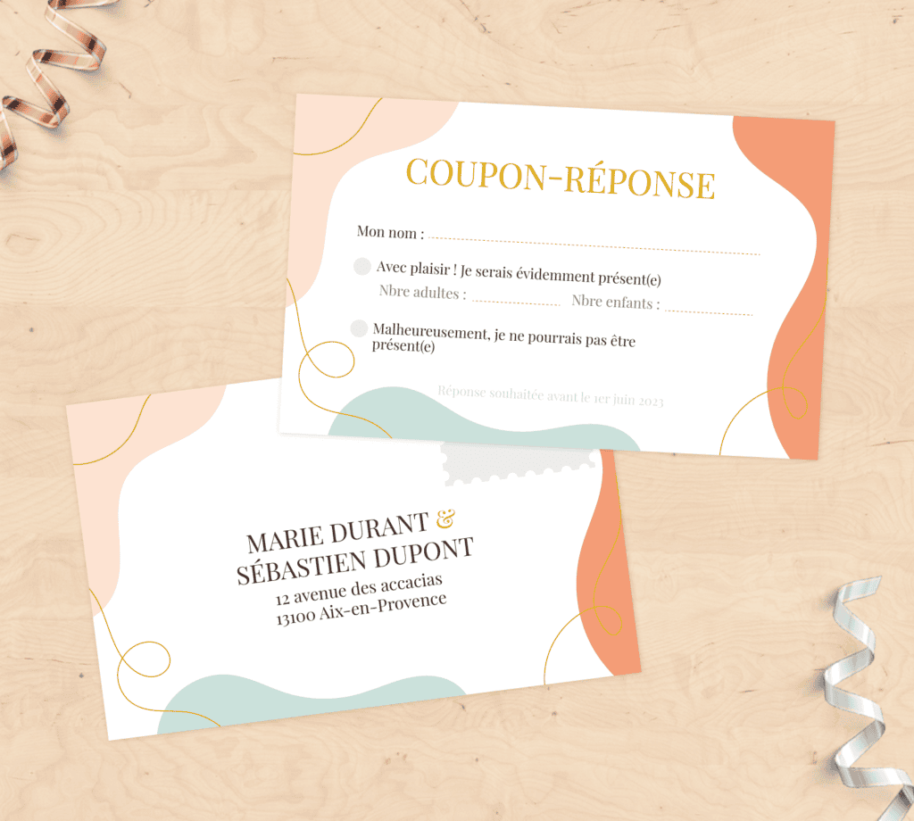 Carton invitation & RSVP - Abstrait