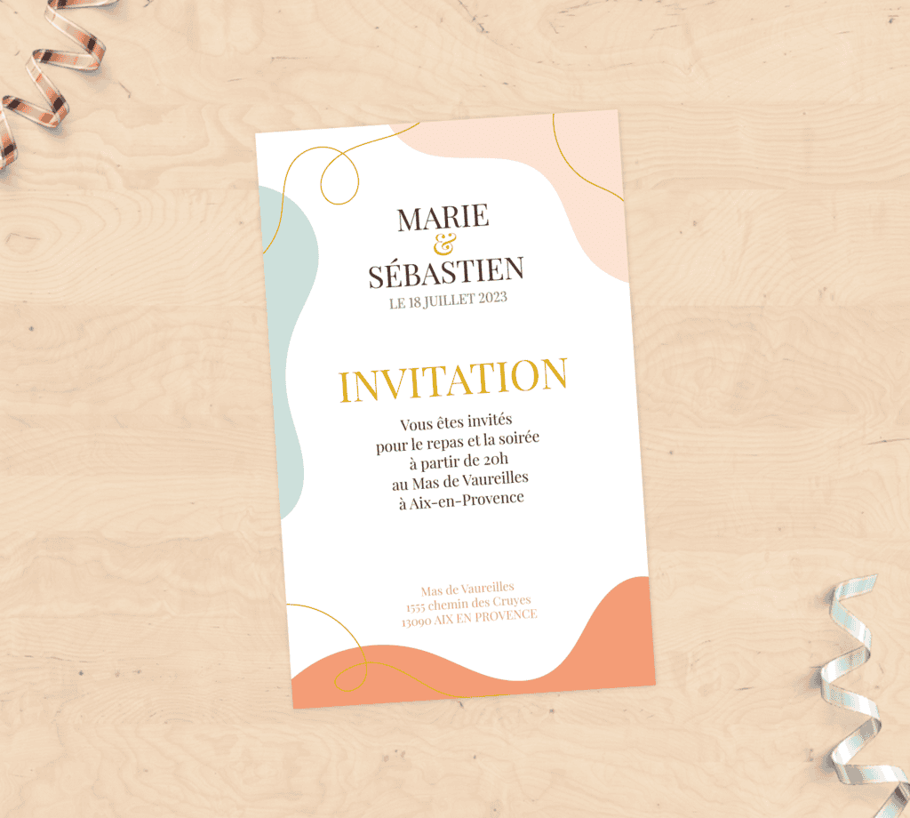 Carton invitation & RSVP - Abstrait