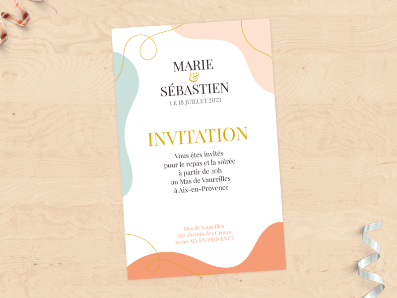 Carton invitation & RSVP – Abstrait Carton invitation & RSVP - Abstrait