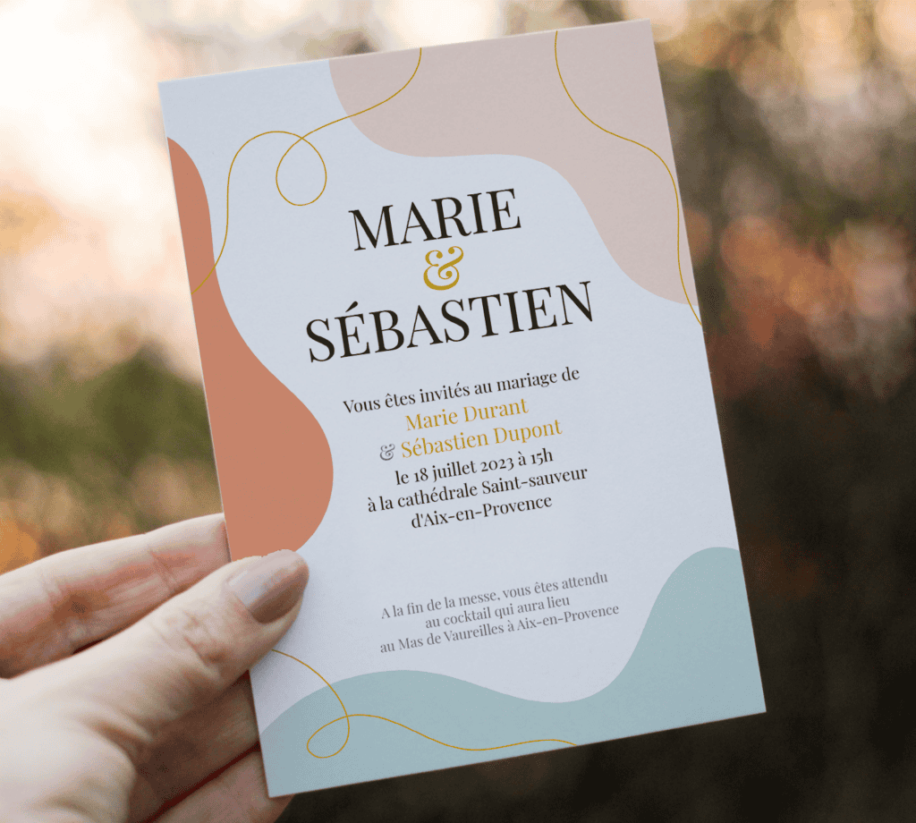 Faire-part de mariage - Collection Abstrait automnal