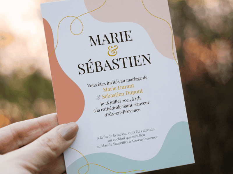 Faire-part de mariage – Collection Abstrait automnal Faire-part de mariage - Collection Abstrait automnal