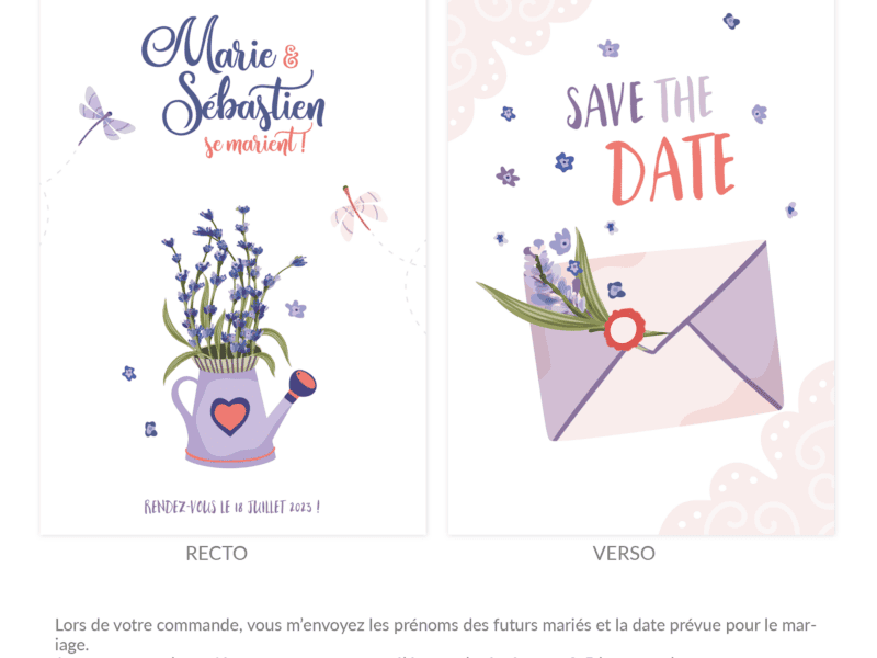 « Save the Date » – Collection Provence "Save the Date" - Collection Provence
