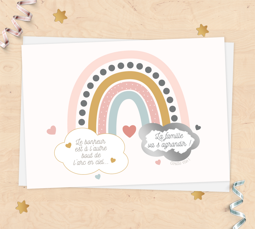 Carte A Gratter Annonce Grossesse La Famille Va S Agrandir Collection Arc En Ciel Mimosa Chroma Carte A Gratter Annonce Grossesse La Famille Va S Agrandir Collection Arc En Ciel Mimosa Chroma
