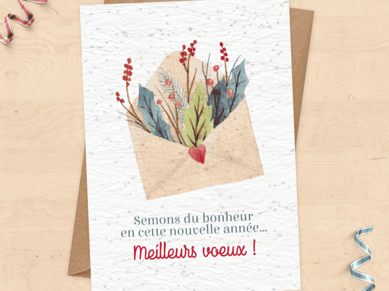 Carte de voeux à planter - Carte voeux 2021 !