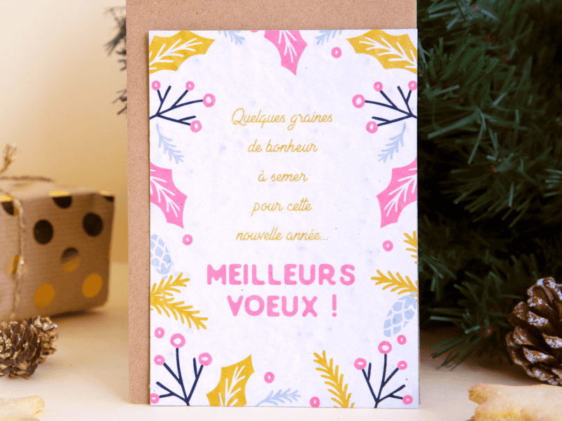 Carte de vœux à planter - Bonne année et Meilleurs voeux 2022 !