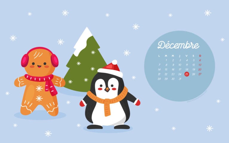 Calendrier de Décembre 2020 + coloriage à imprimer (Freebies & Printable)