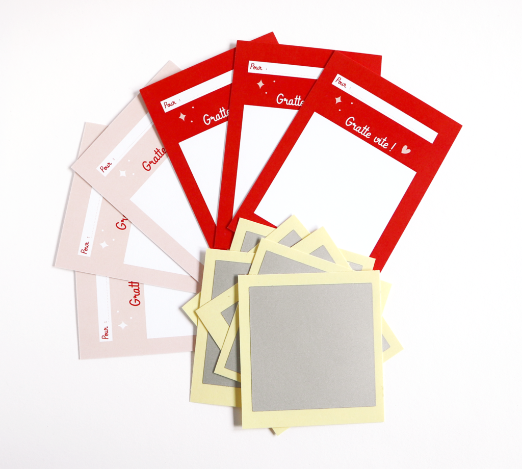 Mini carte à gratter à personnaliser pour Saint Valentin, demande en mariage, déclaration d'amour