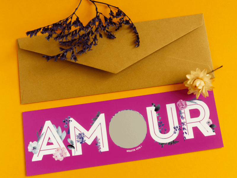 Carte à gratter "Veux-tu m'épouser ?" - Collection AMOUR