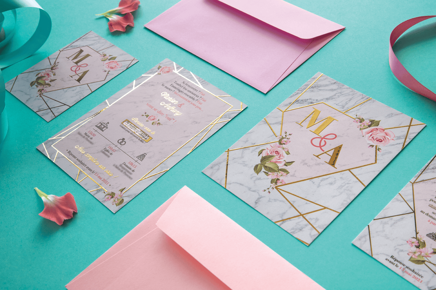 Rétroplanning pour faire-part de mariage et autres papeteries 1 Faire-part de mariage sur mesure, création personnalisée