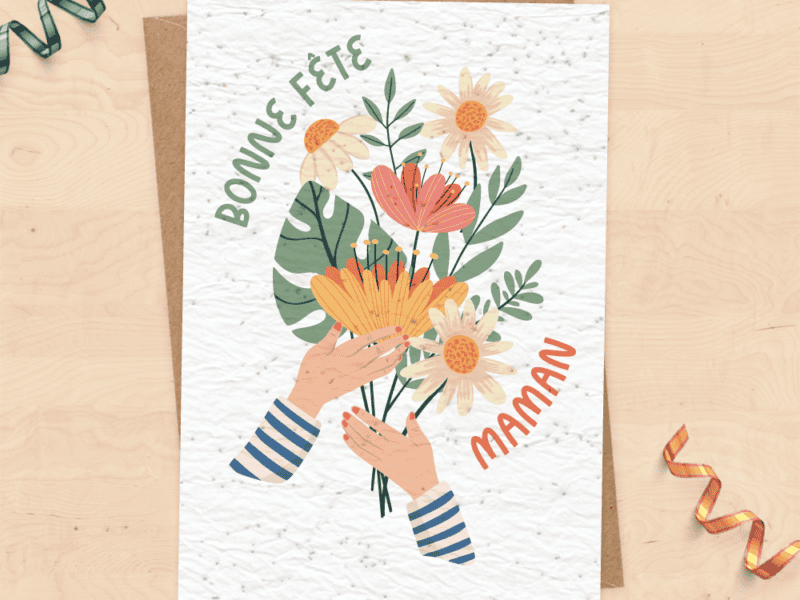Carte à planter pour Fête des mères - Bonne fête maman