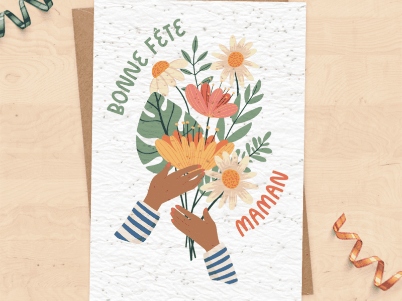 Carte à planter pour Fête des mères - Bonne fête maman