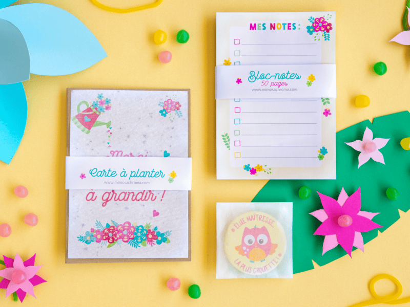 Coffret cadeau de fin d'année pour Maîtresse, Maître, ATSEM, Nounou, AVS