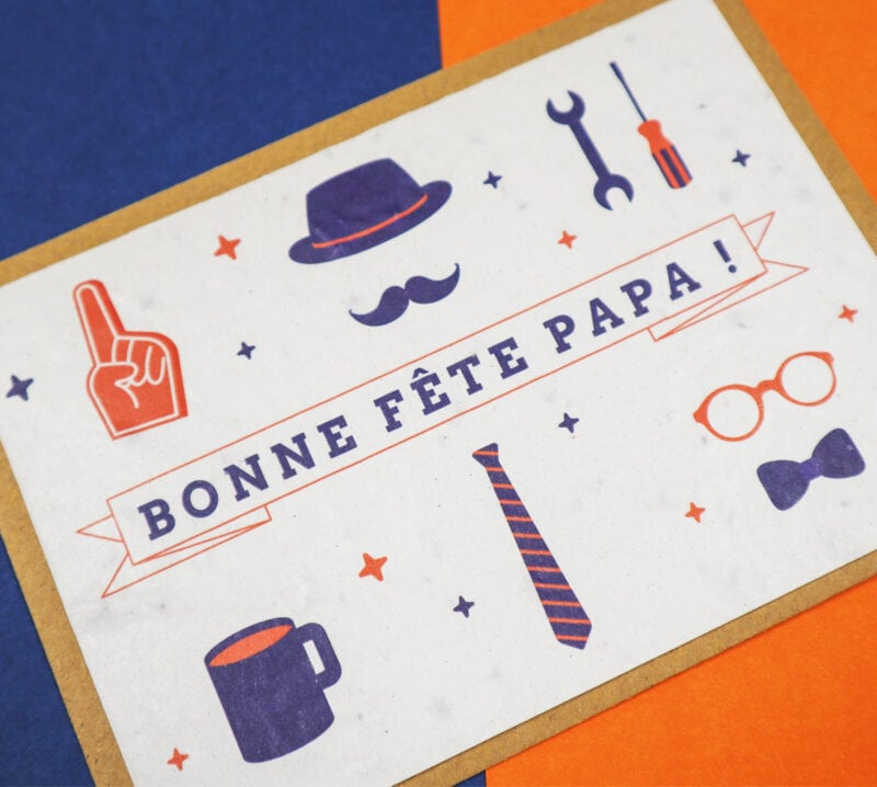 Carte à planter pour Fête des pères - Bonne fête papa