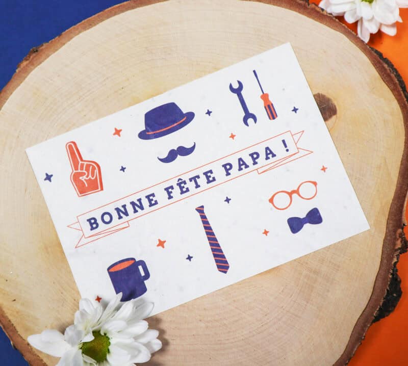 Carte à planter pour Fête des pères - Bonne fête papa