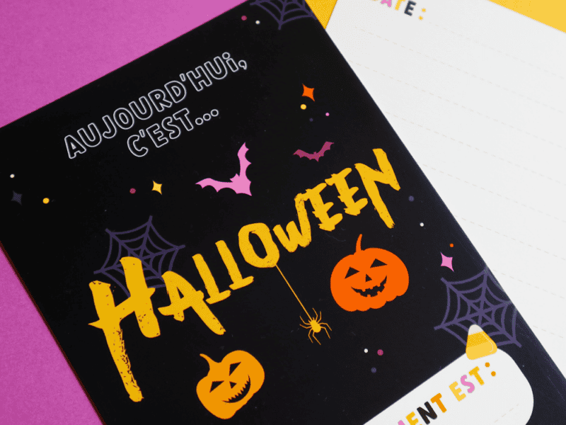 Carte étape pour photo souvenir Halloween - Déguisement