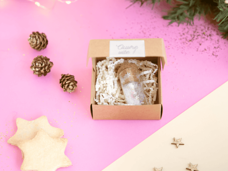 Fiole pour annonce grossesse, cadeau de noël ou demande en mariage - petite bouteille en verre avec message surprise