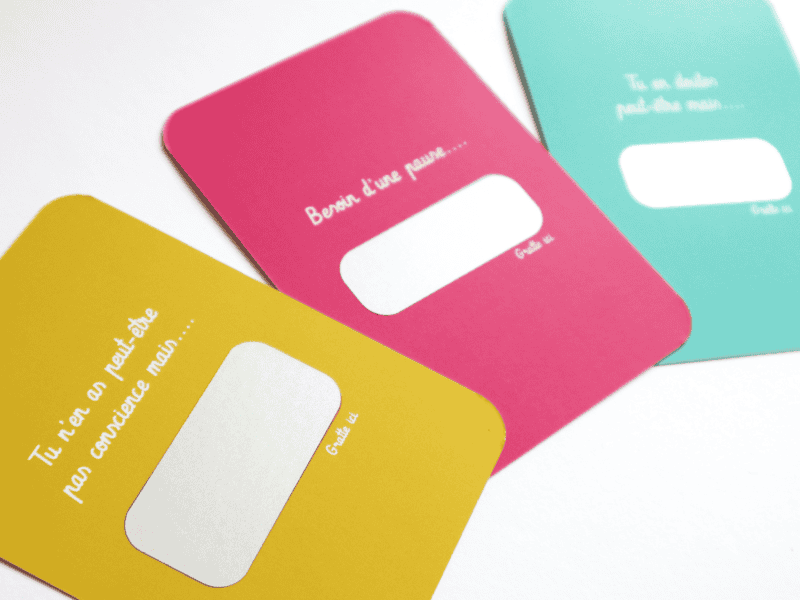 KIt de mini cartes à gratter avec messages "feel good"