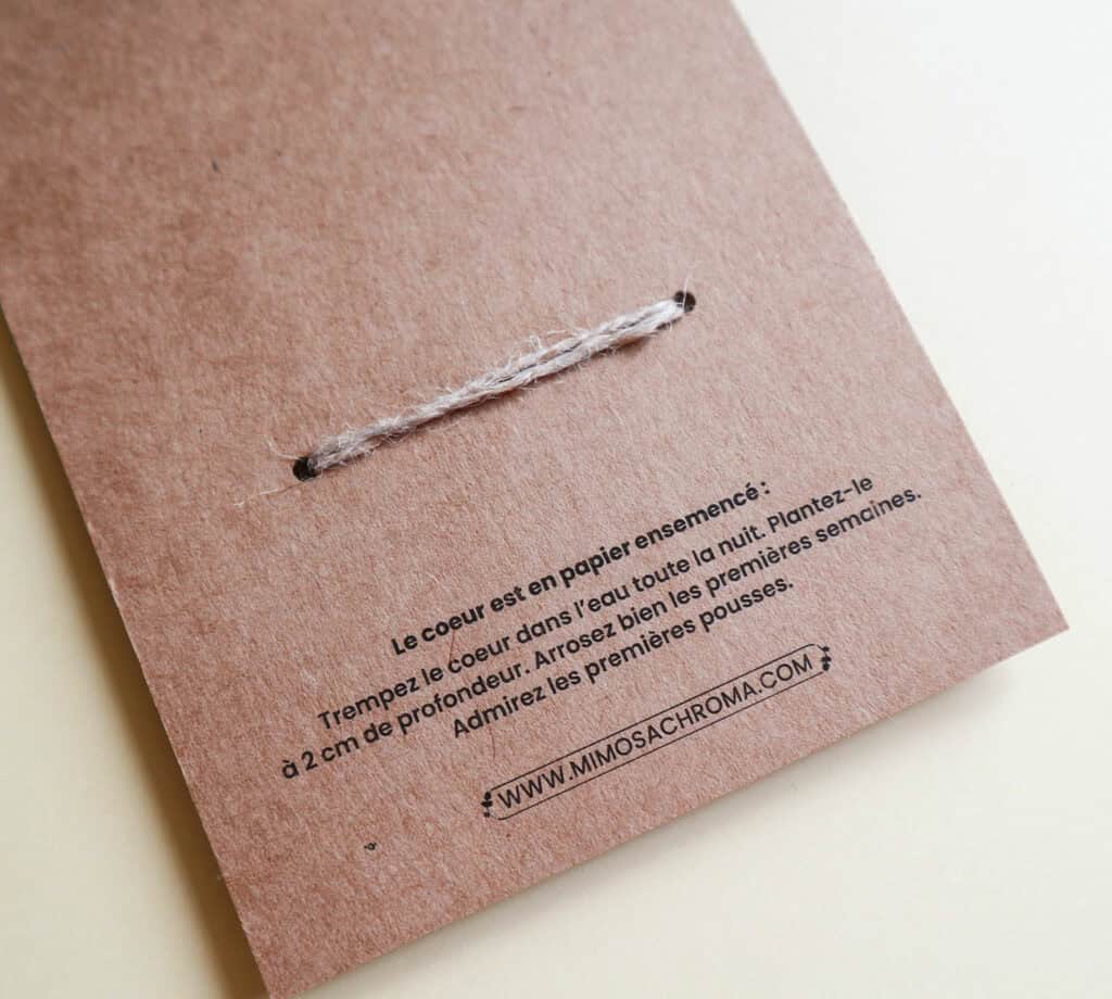 Carte pour cadeau nounou, Maîtresse, ATSEM avec coeur à planter