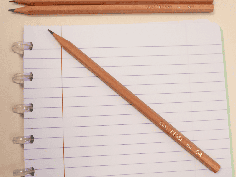 Lot de 3 crayons personnalisés pour cadeau maîtresse, maître, atsem "Maîtresse/Maître en or", fin d'année scolaire