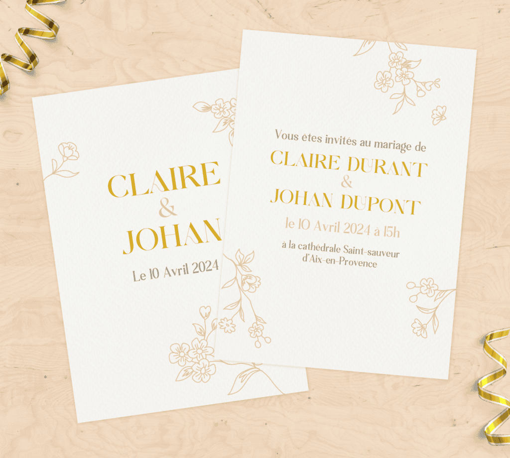 Faire-part de mariage | Collection Solaire 4 Faire-part de mariage - Collection solaire
