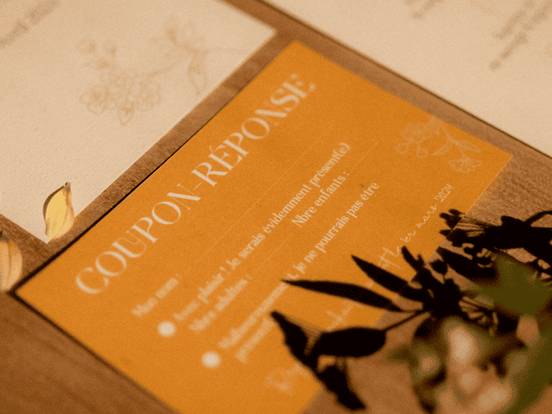 Faire-part de mariage – Collection solaire Faire-part de mariage - Collection solaire