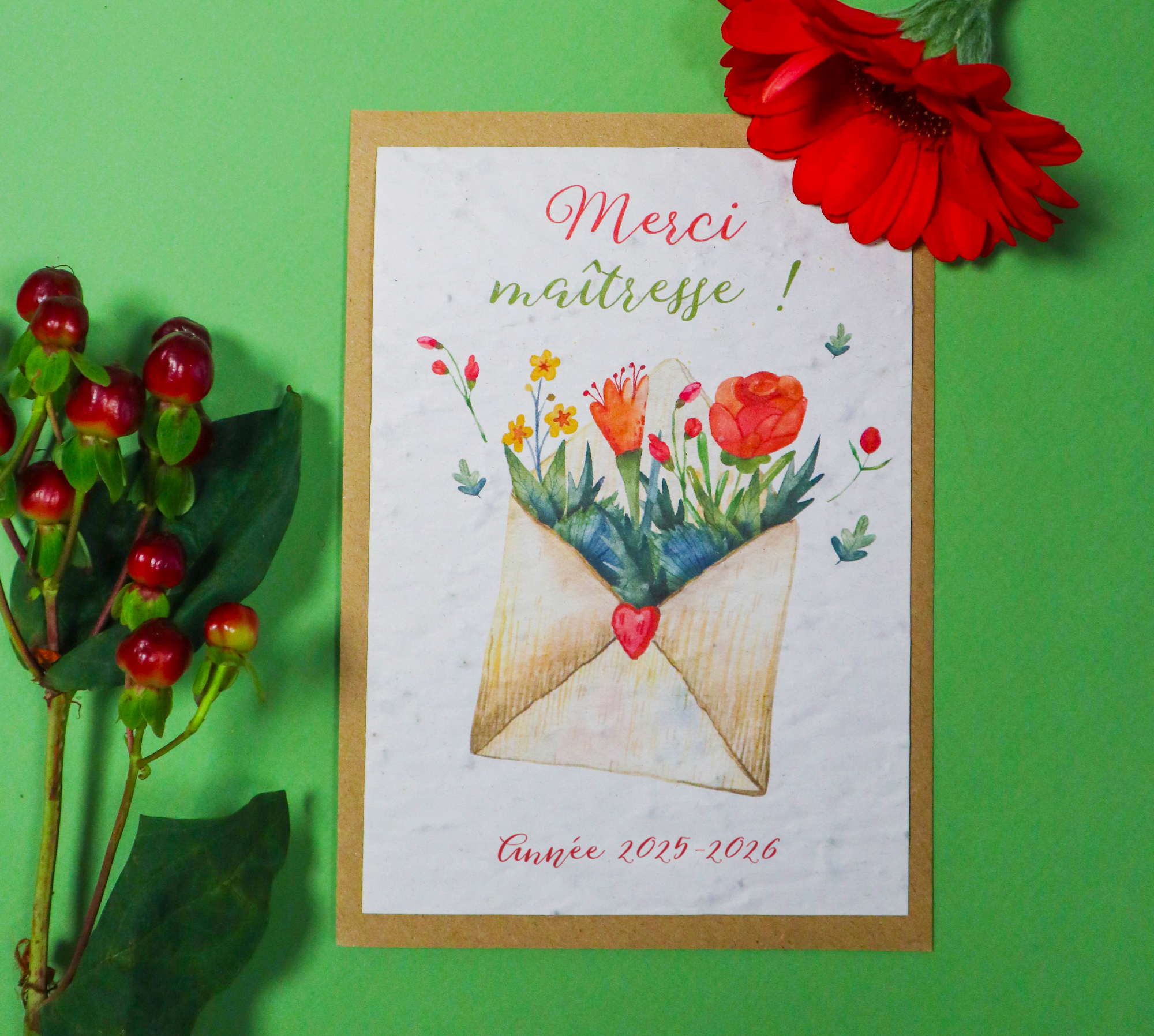 Carte à planter pour cadeau Maîtresse - merci maitresse ! 2 Carte à planter pour cadeau Maîtresse - merci maitresse ! Année 2025-2026