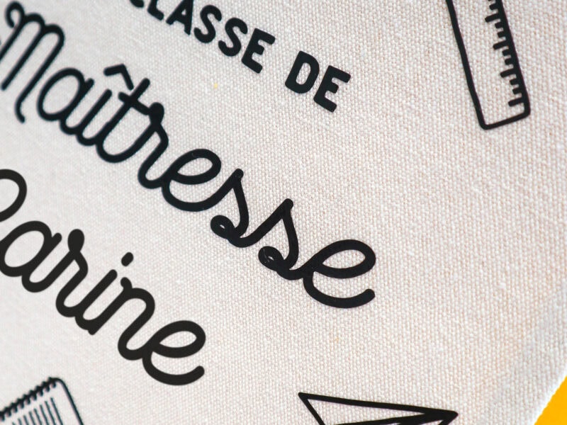 Fanion personnalisé "La classe de..." - Cadeau fin d’année scolaire Maîtresse, Maître