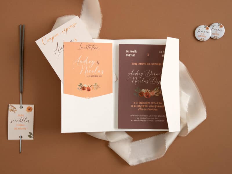 Faire-part de mariage, collection Automne Faire-part de mariage, collection Automne