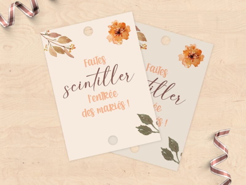 Étiquettes pour cierge magique – Automne