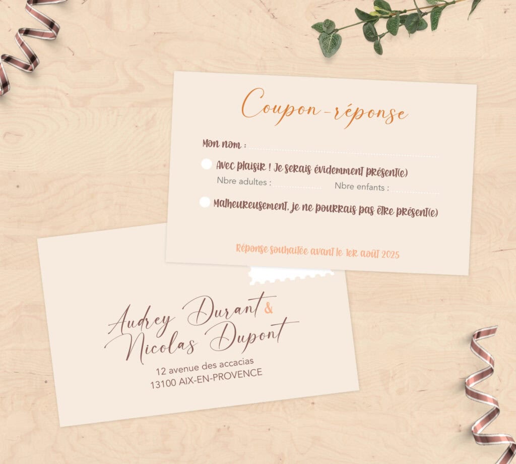Faire-part de mariage | Collection Automne 5 Carton invitation & RSVP - Automne
